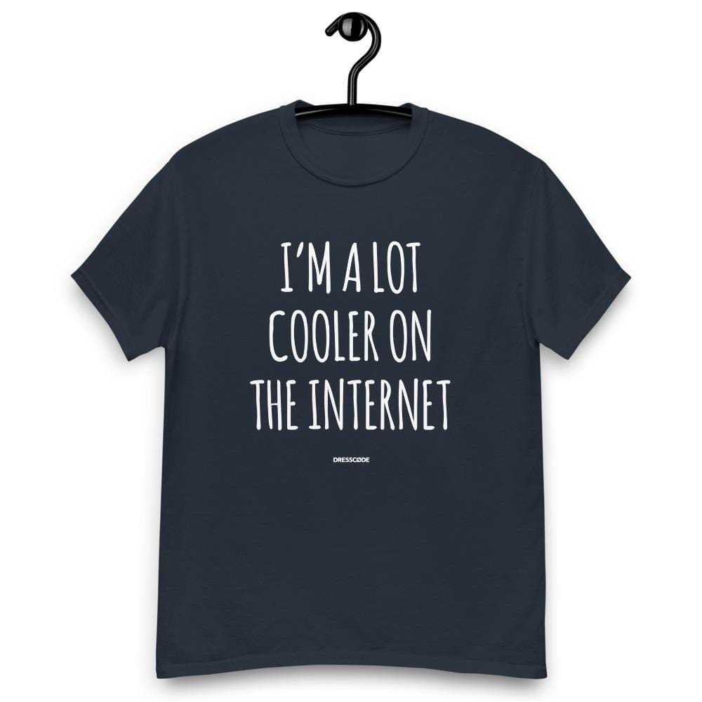 DRESSCODE Navy / S I'm a lot cooler on the internet
