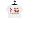 Load image into Gallery viewer, DRESSCODE White / XS Music is the Answer [Crop Top]