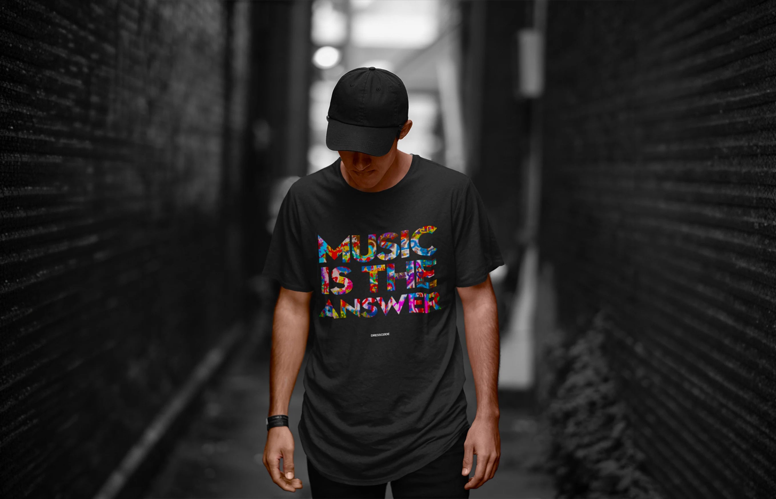 DRESSCØDE Music Is The Answer tee campaign