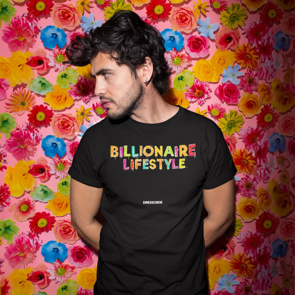 Billionaire Lifestyle worn by a model